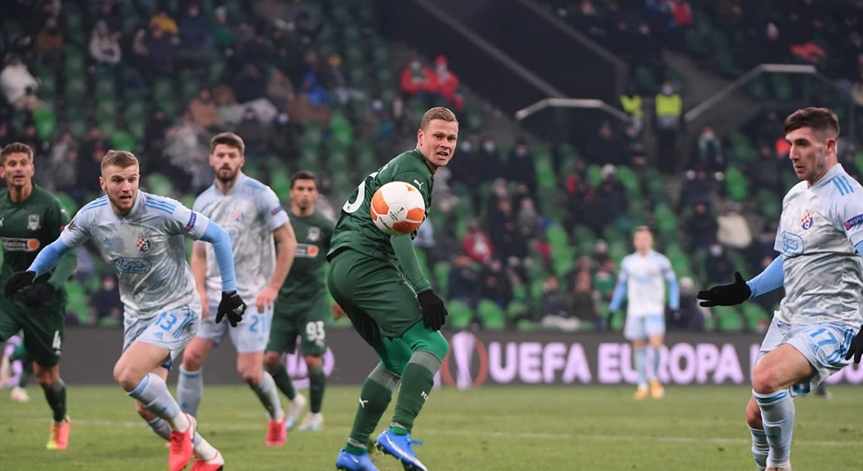 «Краснодар» проиграл загребскому «Динамо» в первом матче 1/16 Лиги Европы